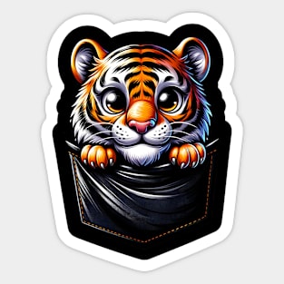 tiger pocket Sticker